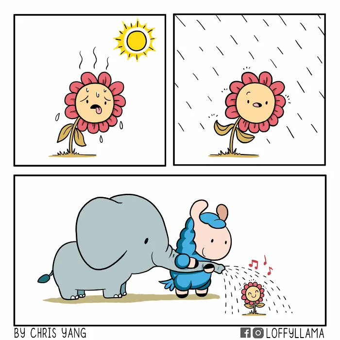 My 30 Wholesome And Positive Comics About A Blue Llama