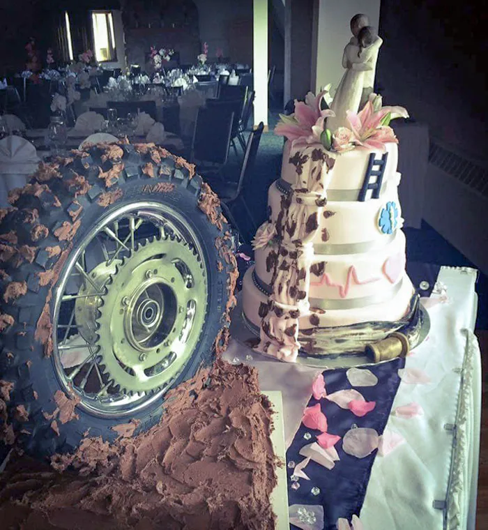 Tarta de boda pueblerina