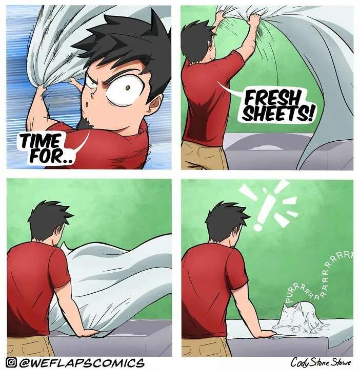 35 Comics That Show What Living With A Cat Is Really Like (New Pics)