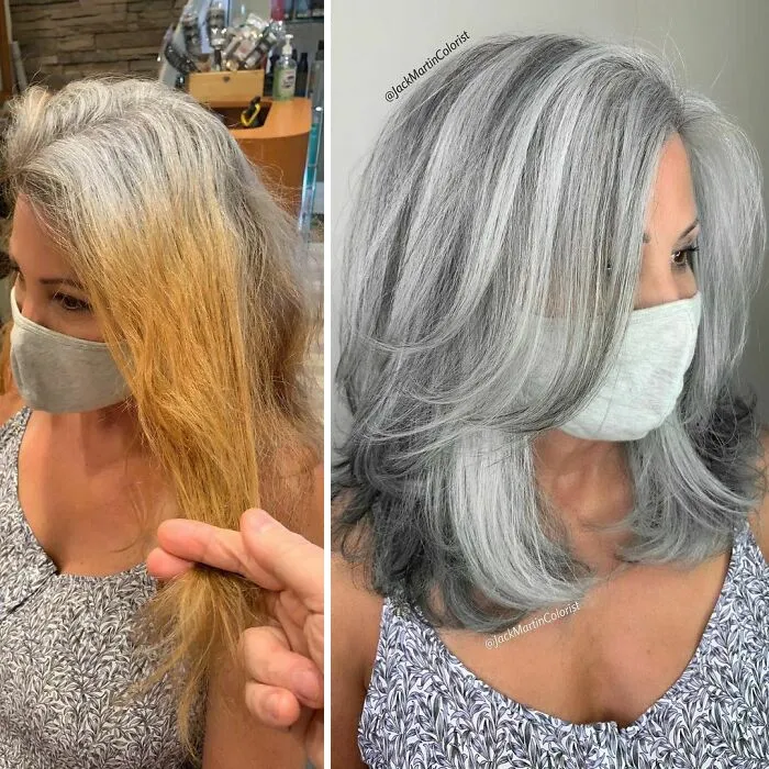 Gray Hair Makeover