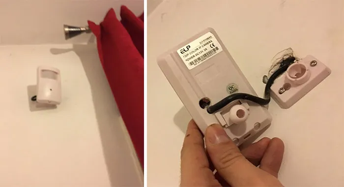 A un amigo le extrañó que solo hubiera un detector de movimiento en el Airbnb en el que estaba, y resultó ser una cámara IP