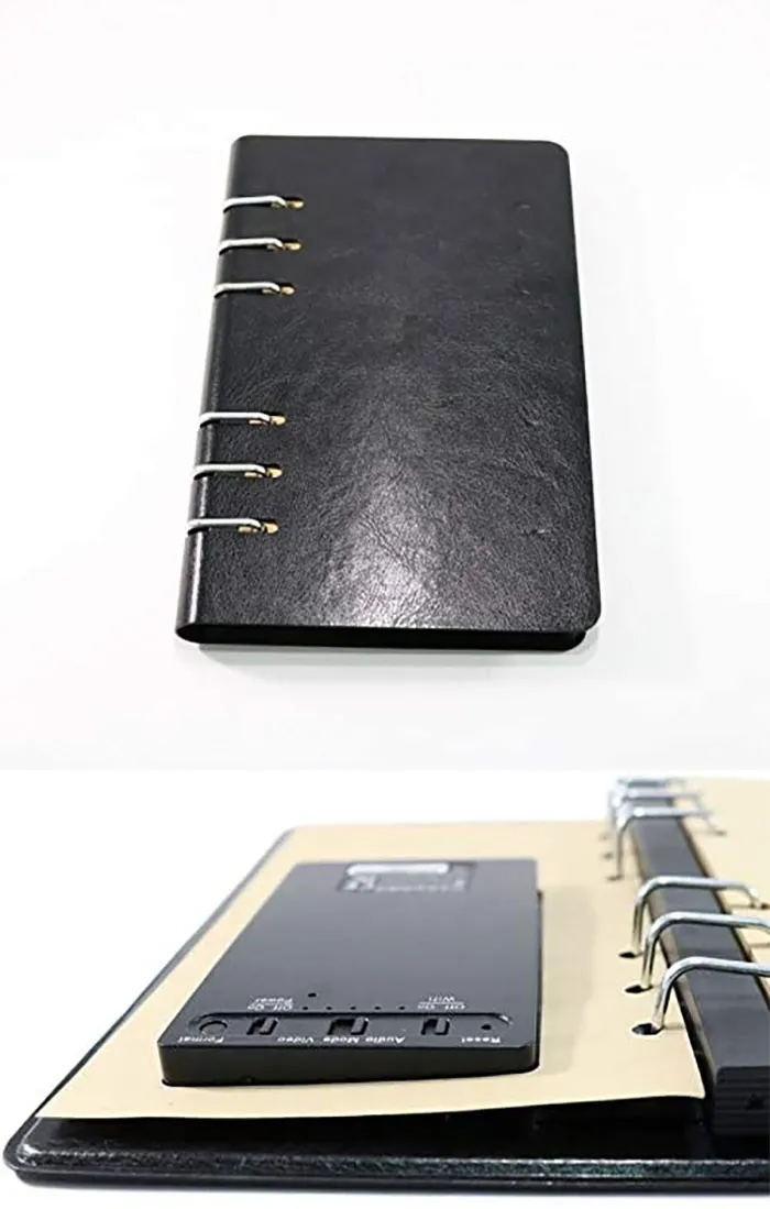 Cámara espía en un cuaderno