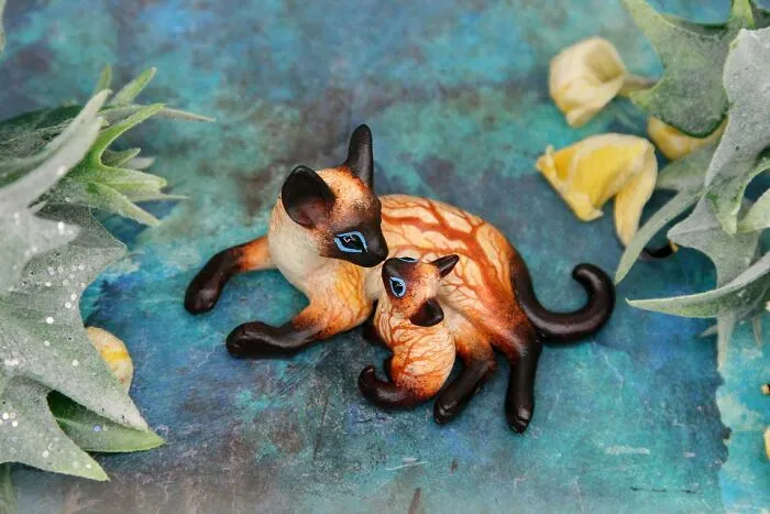 Cat Mom With Kitten