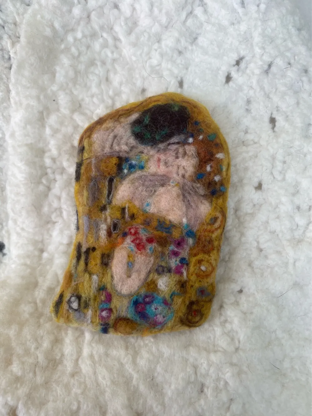 My Recreation Of Klimt S Work In Wool- The Kiss