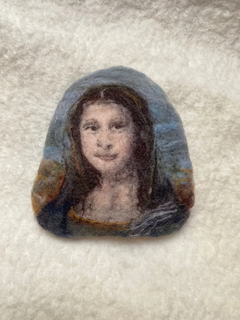 Recreating Art With Wool- Mona Lisa