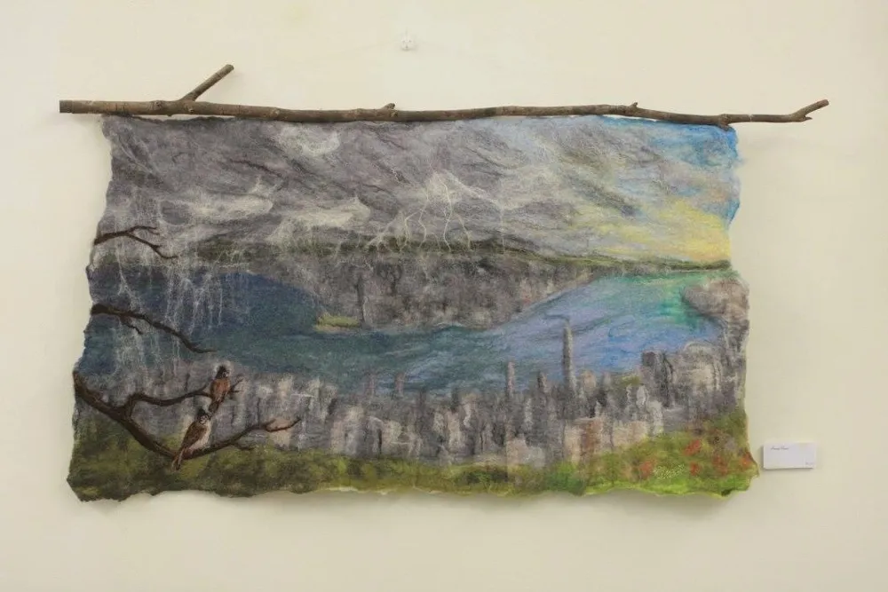 My Felted Wool Picture Of My Home
