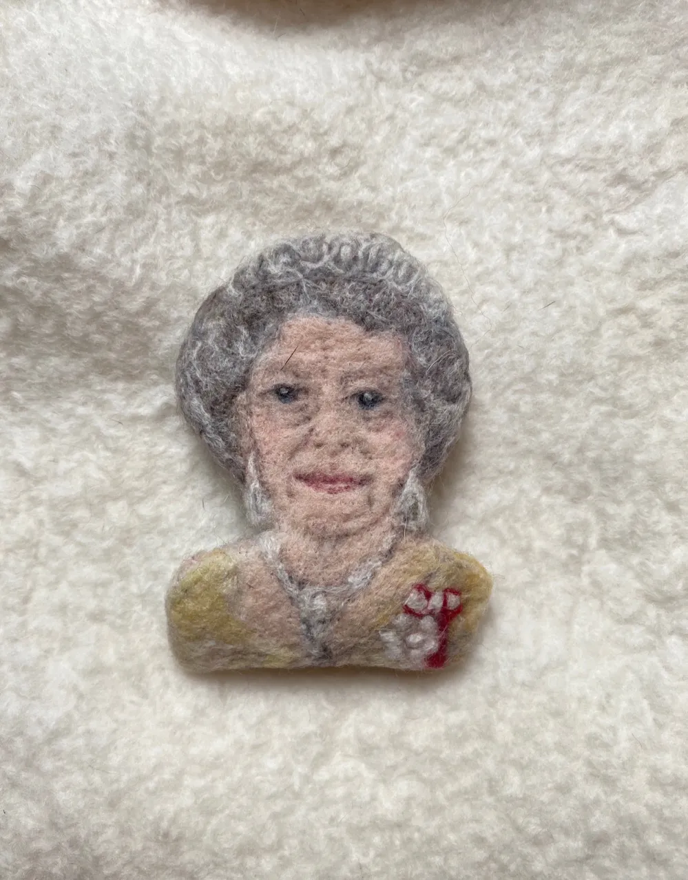Handfelted Portraits-Queen Elizabeth II