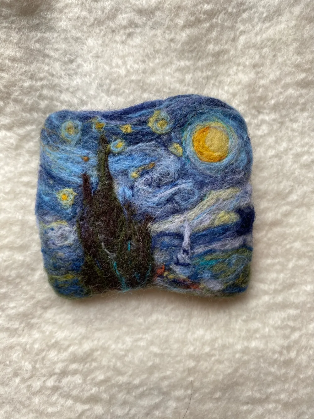 Recreating Art With Wool - Starry Night
