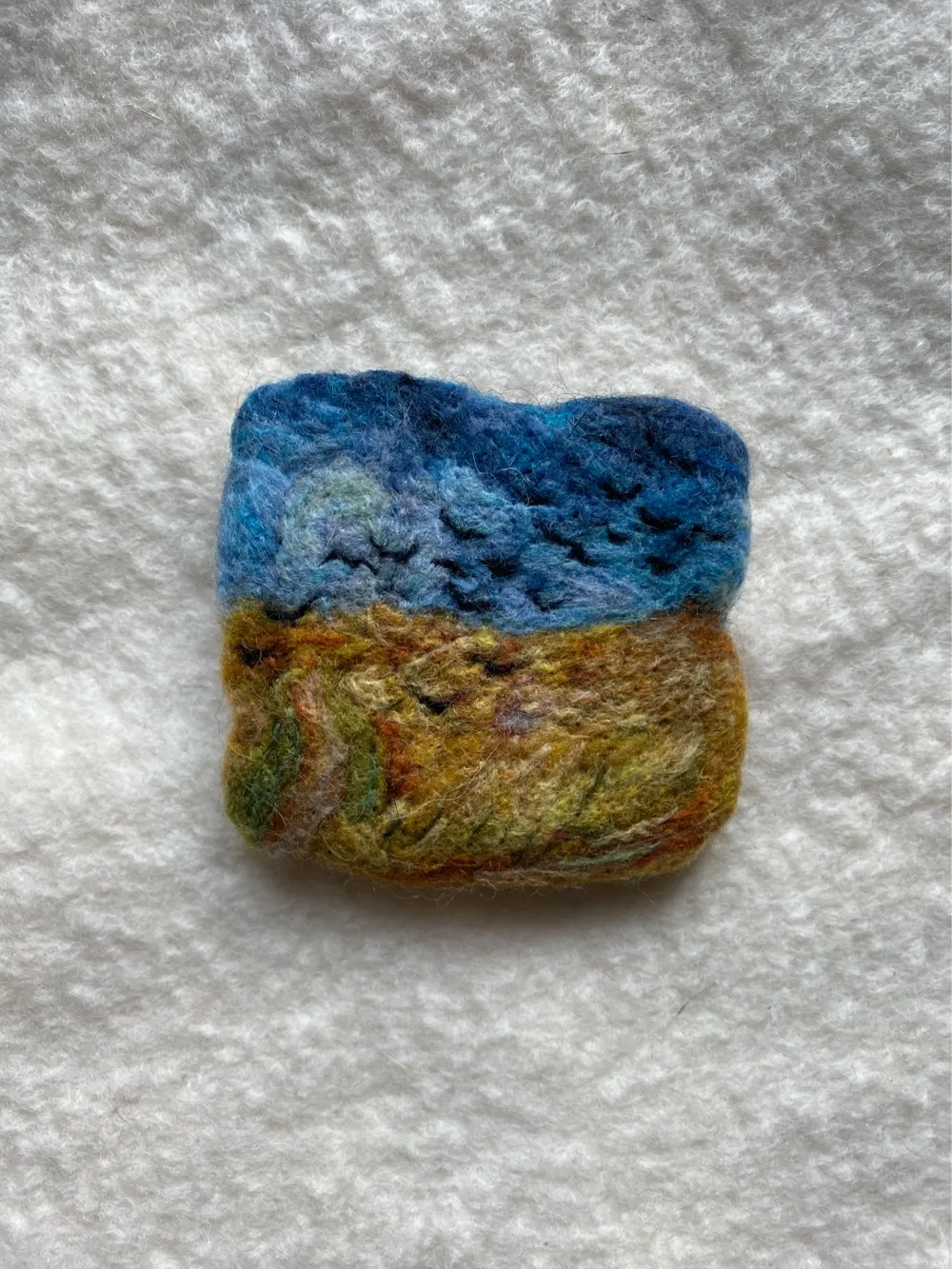 Recreating Art With Wool - Van Gogh’s Wheatfield With Crows