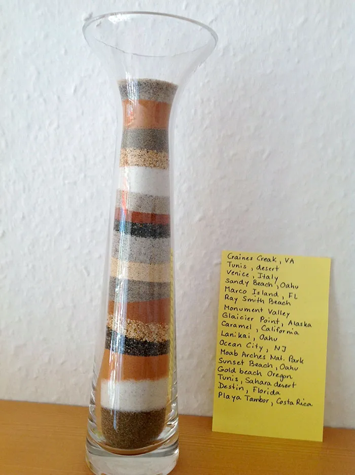 My Mom Collects Sand From Beaches All Over The World