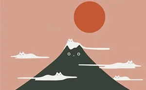 My 25 Minimal Illustrations That Blend Cats Into Landscapes And Other Scenes (New Pics)