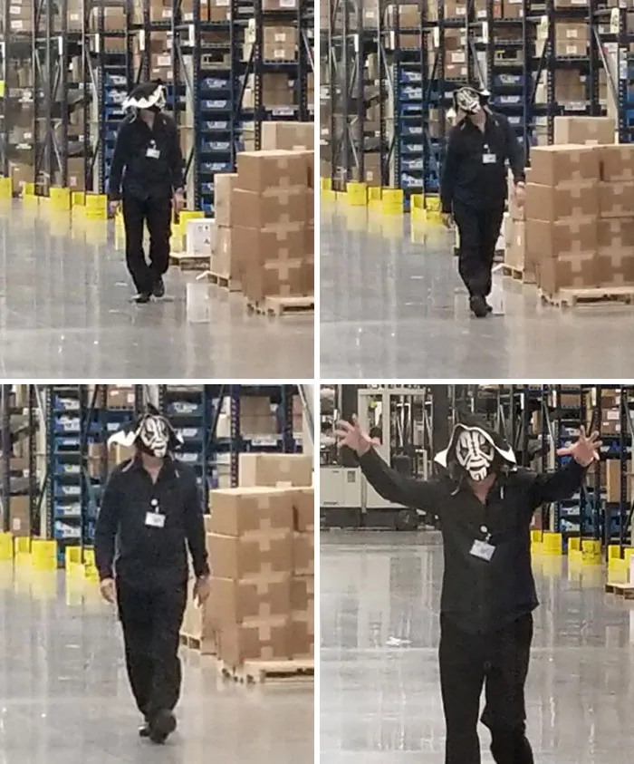 This Is Joel - The Only Person At Work Who Dressed Up For Halloween. He Doesn't Care That No One Else Dressed Up, He's Been Working All Day Like This