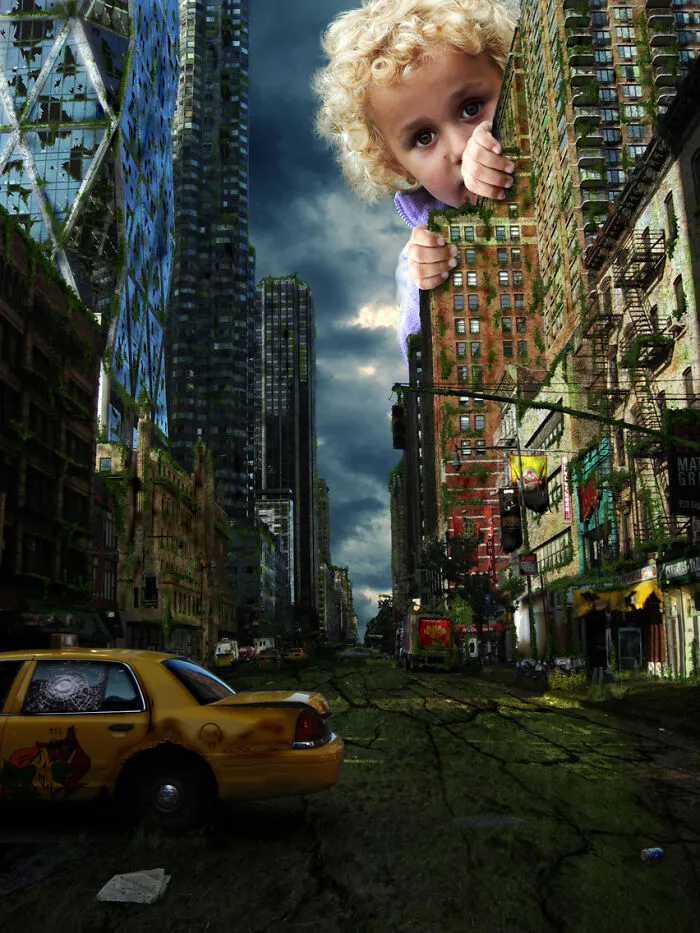 Contestants From A Photoshop Challenge Put Exaggerated Objects In Cities (55 Pics)