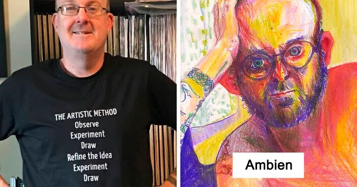 Bryan Lewis Saunders: Artist Paints Self-Portraits Under The Influence