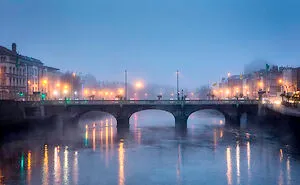 Beautiful Foggy Morning In Dublin City