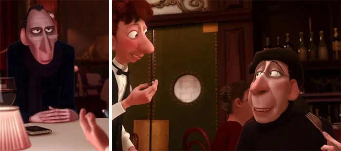At The End Of The Movie Anton Ego Is A Little Bit Fatter. This Is Especially Poignant Since He States, "I Don't Like Food, I Love It... If I Don't Love It I Don't Swallow"