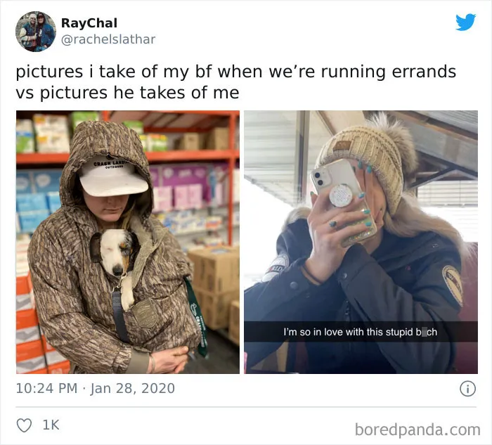 30 Girls Share “Pics I Take Of My Boyfriend Vs. Pics He Takes Of Me” Comparisons (New Pics)