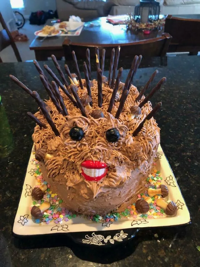 La tarta de erizo que ha hecho mi tía