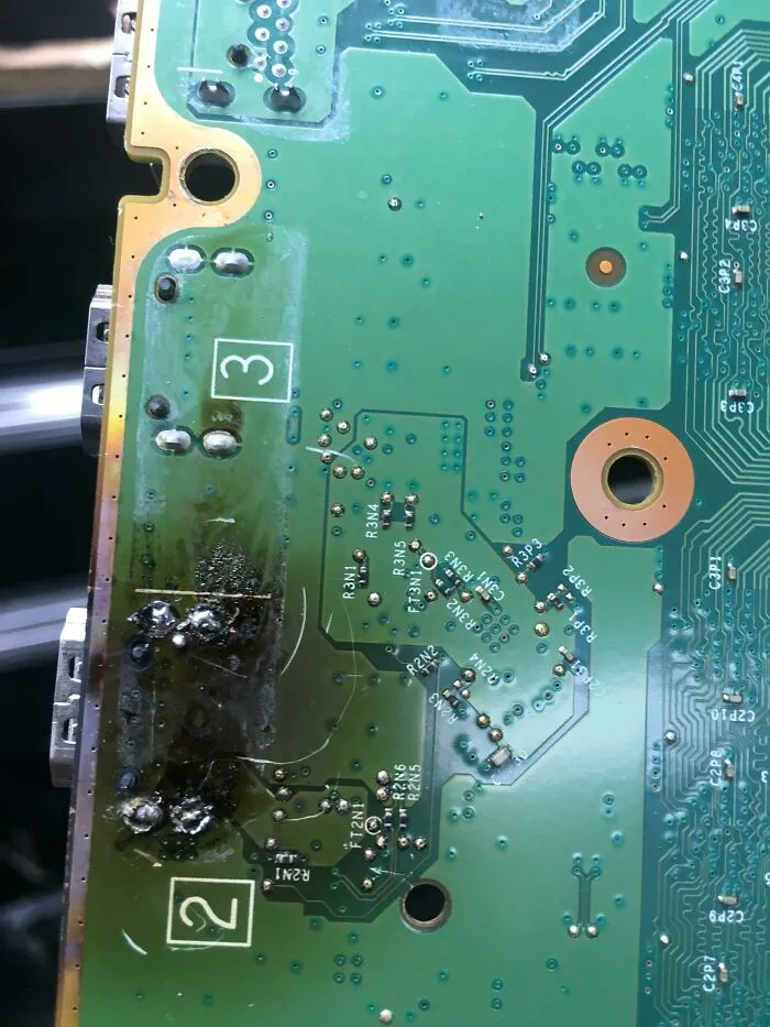 Customer Attempted Their Own Hdmi Repair With A Blowtorch