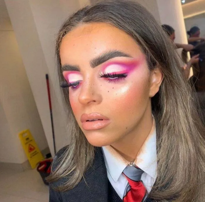As A Mum Id Be Raging Trying To Remove The Foundation From Her School Shirt!
