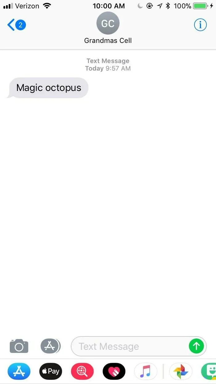 Woke Up This Morning With A Text From Grandma