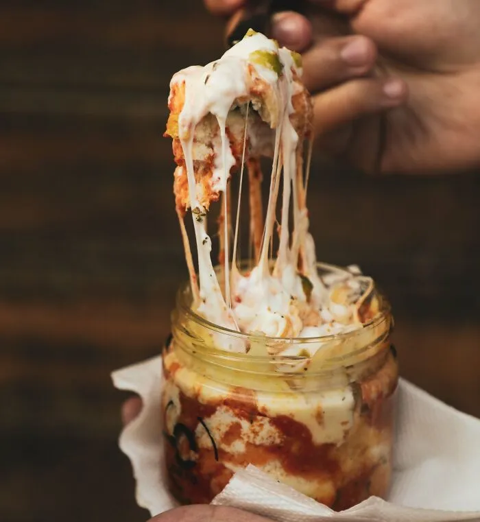 Pizza en un tarro