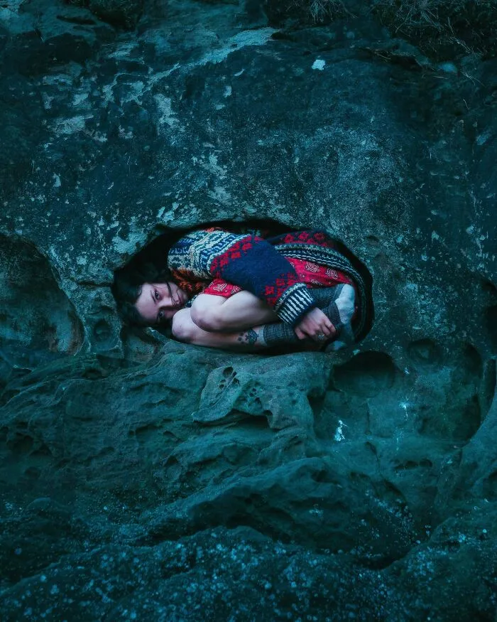 My Friend In This Rock Wall Nook