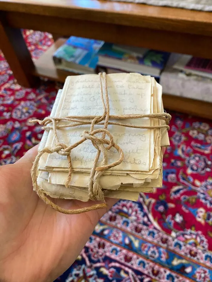 I Opened A Ventilation Cavity In A Wall And Found Old Love Letters Bound In String