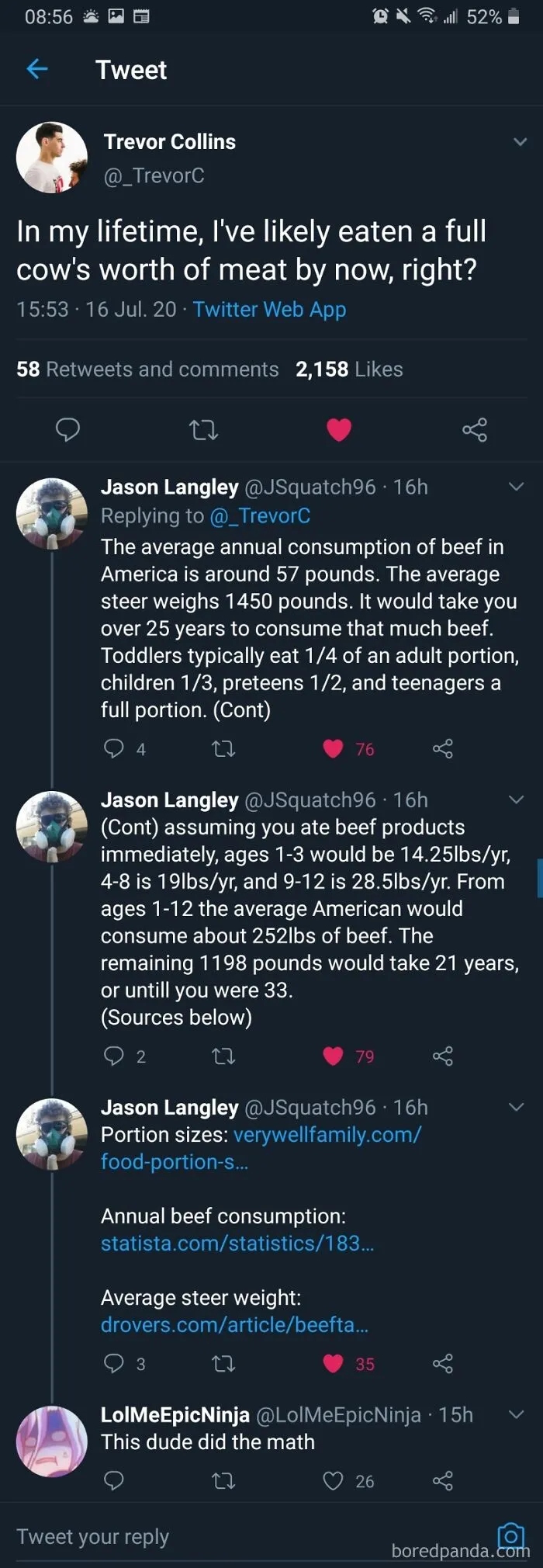 Have I Eaten A Full Cow?