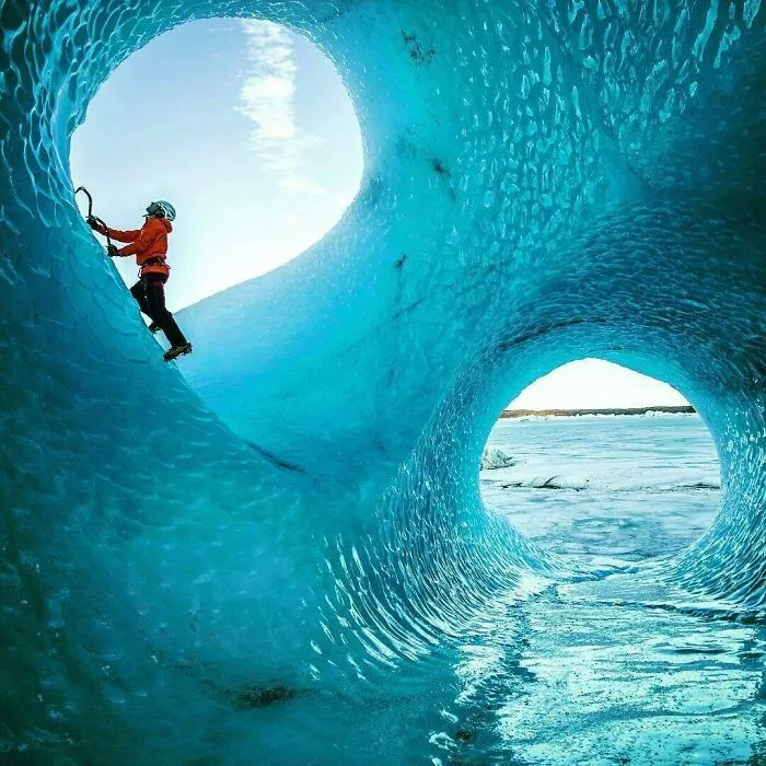 Surfer Rides Rare Double Tube Wave