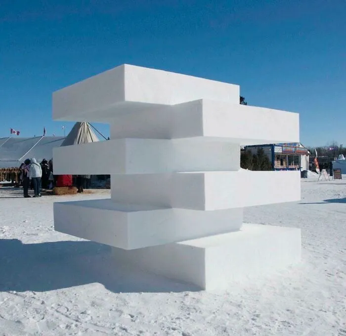 Stacked Slabs Of Snow