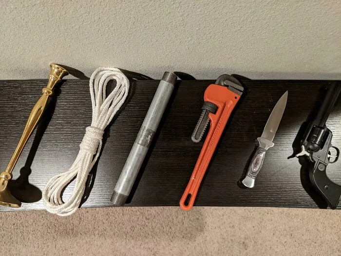 Every Christmas My Sister Gets Me A Weapon From Clue. The Collection Is Now Complete