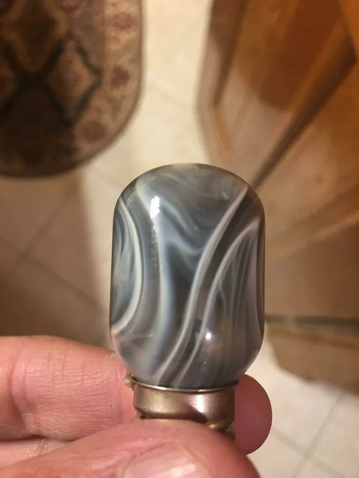 Burned Out Microwave Bulb Left This Smoke Pattern Inside
