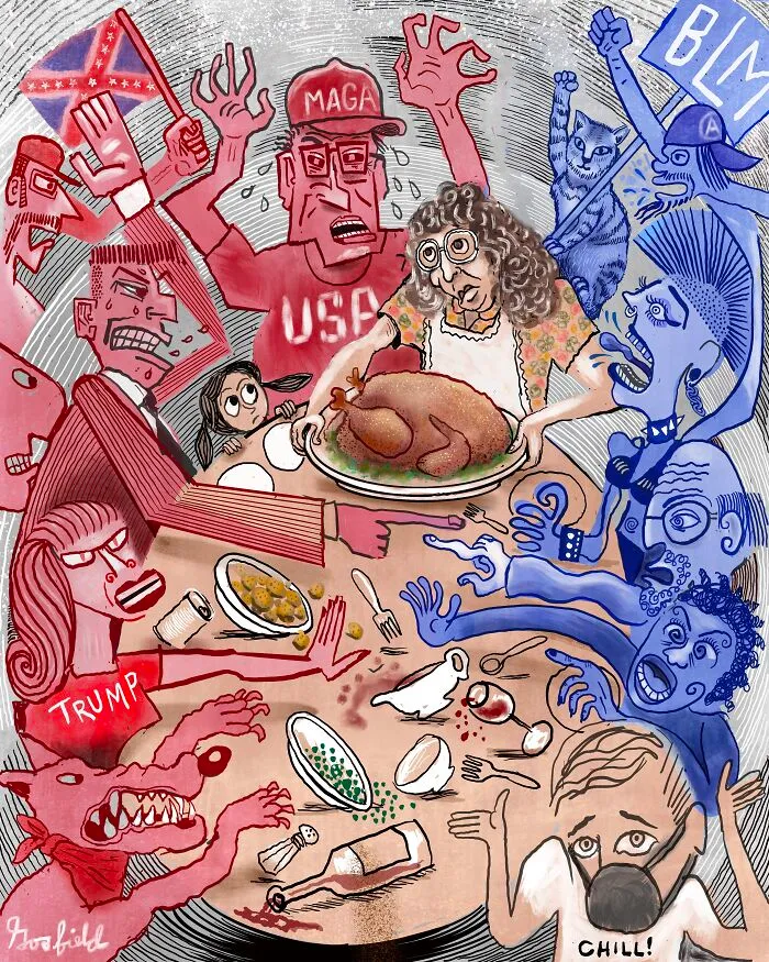 November 25. Happy Red And Blue Thanksgiving!