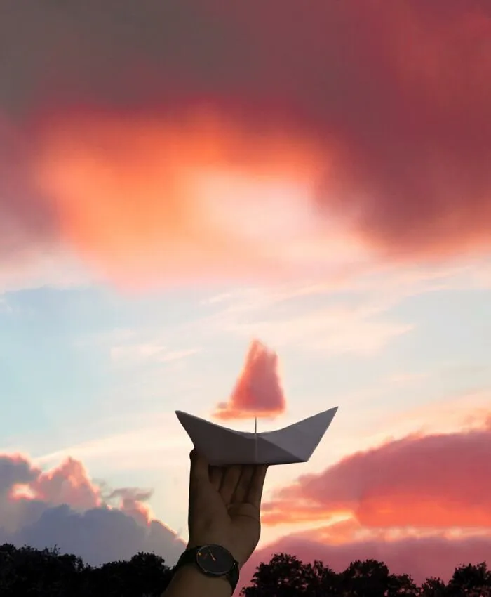 Artist Puts Silhouettes Next To Clouds To Create These Stunning Compositions (21 Pics)