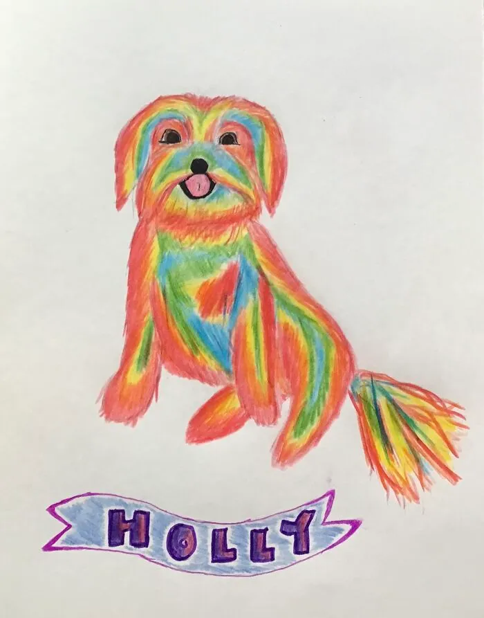 I Drew Her In Rainbow Cuz Yea 