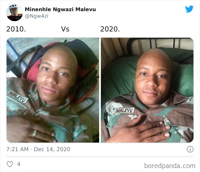 People Share Their Pics For The '2010 Vs. 2020' Challenge, Show What Time Can Do To A Person