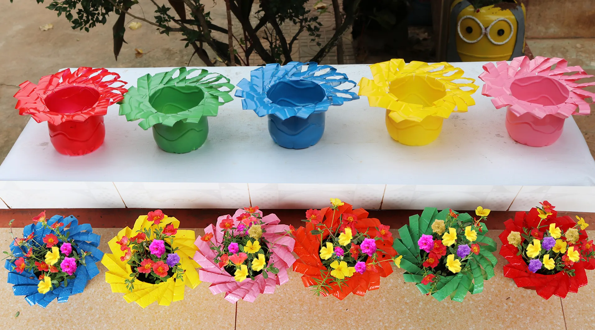 How To Make Creative Flower Pots From Plastic Bottles - Garden TV Show