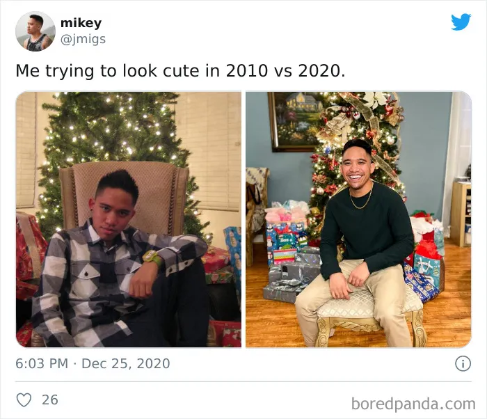 People Share Their Pics For The '2010 Vs. 2020' Challenge, Show What Time Can Do To A Person