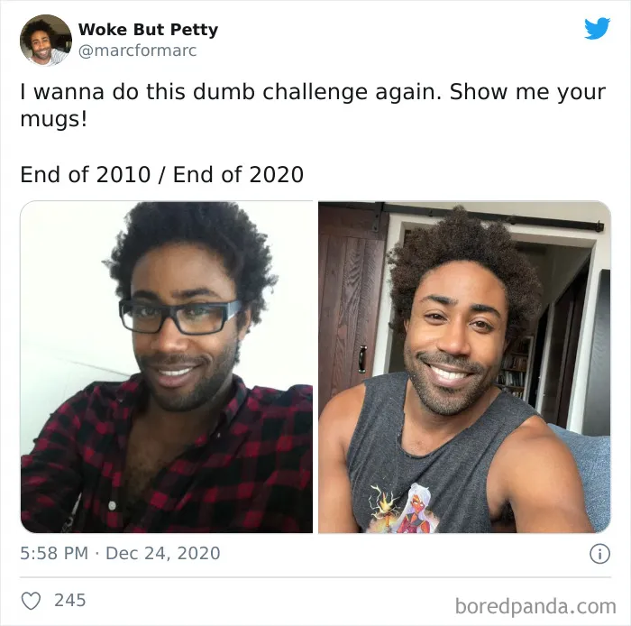 People Share Their Pics For The '2010 Vs. 2020' Challenge, Show What Time Can Do To A Person