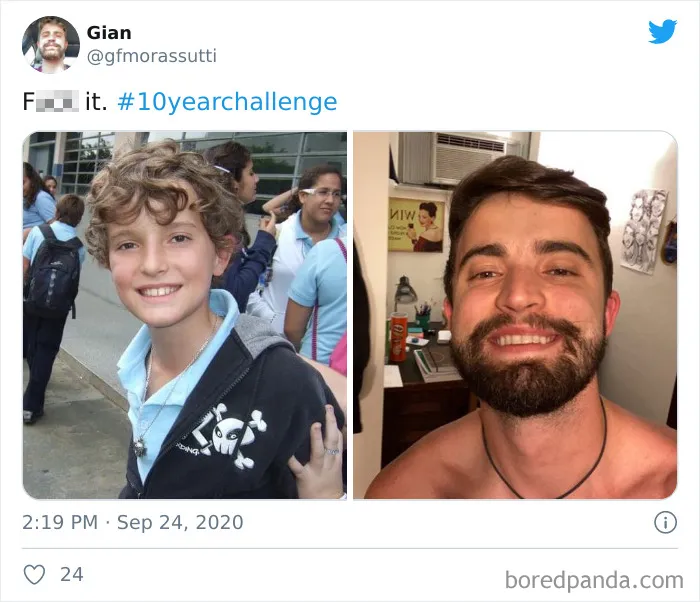 People Share Their Pics For The '2010 Vs. 2020' Challenge, Show What Time Can Do To A Person
