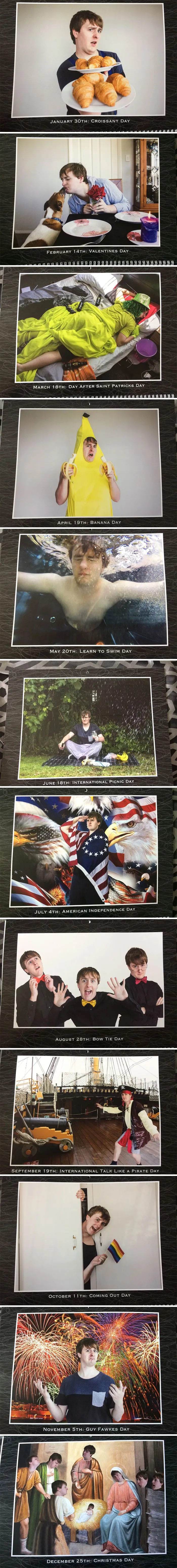Mi hermano siempre hace regalos personalizados. Este año ha sido un calendario