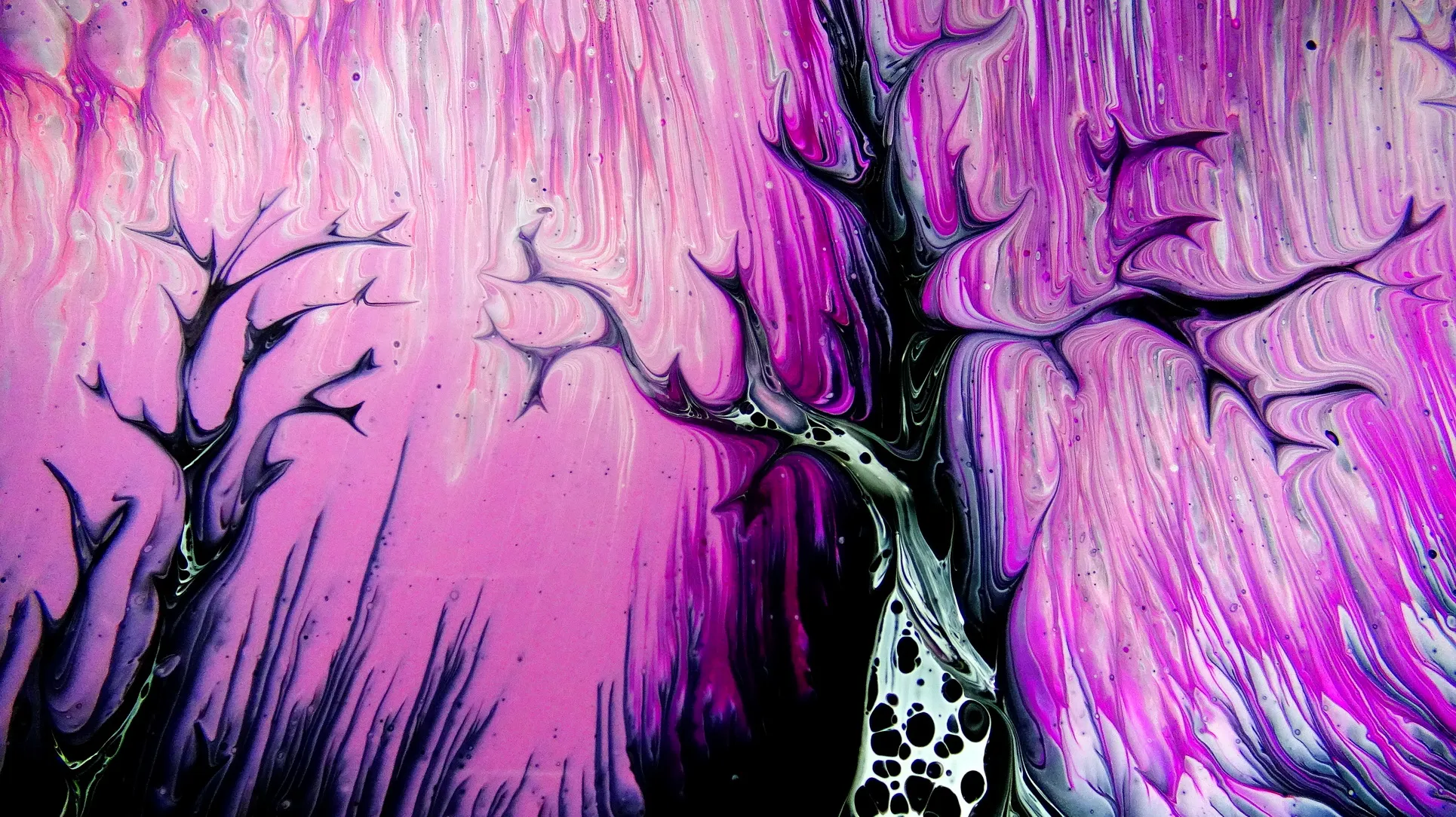 Enchanted Forest ~ Traveling Split Cup Pour ~ Tree Swipe ~ Fluid Art ~ #staycreative