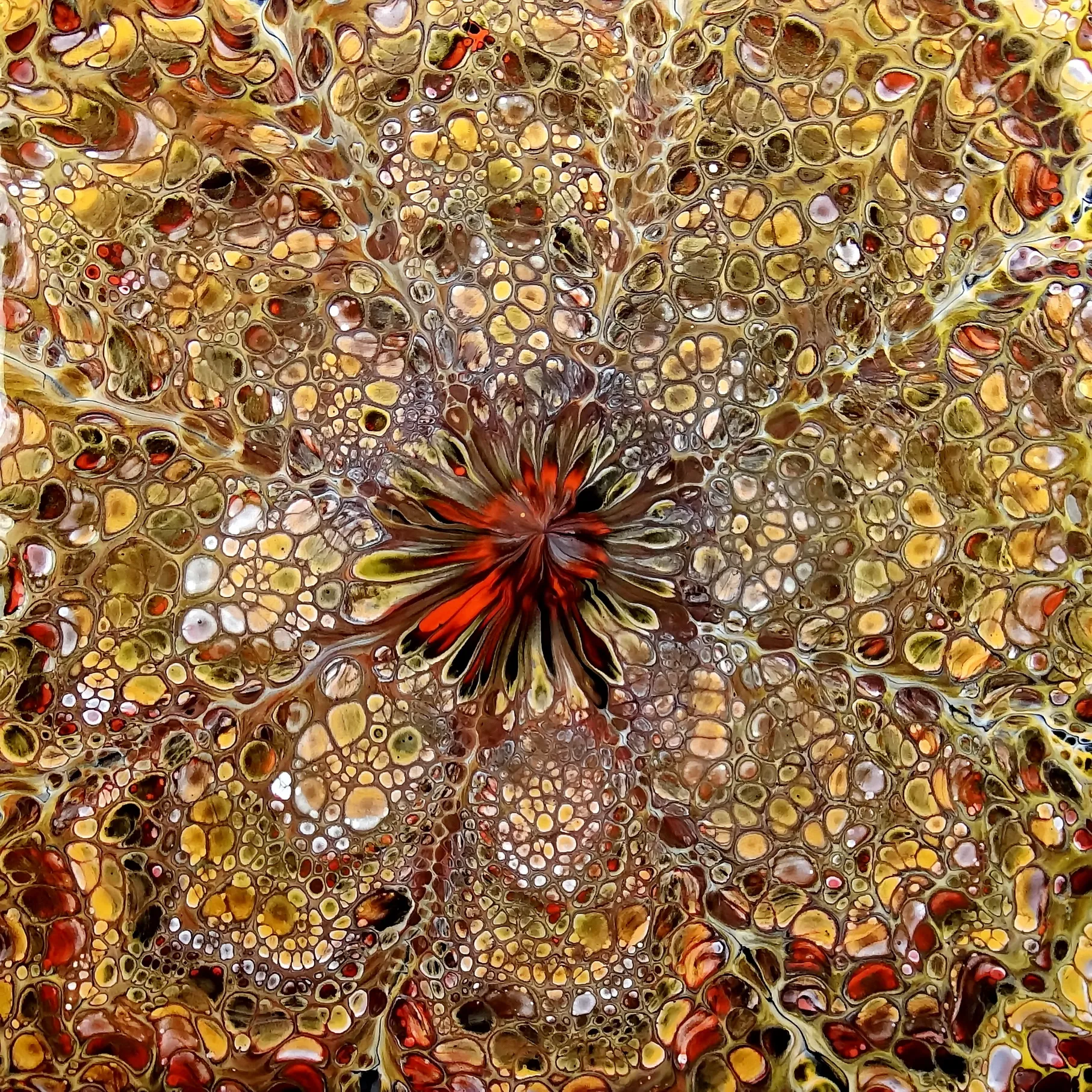 Stone Mosaic Look With Fluid Art ~ Acrylic Pouring Open Cup Technique ~ #staycreative