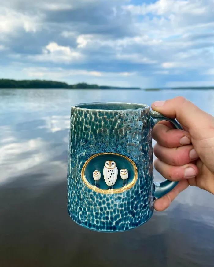 These 31 Brilliant Mugs Have Small Side Nooks Where Tiny Animal Sculptures Live