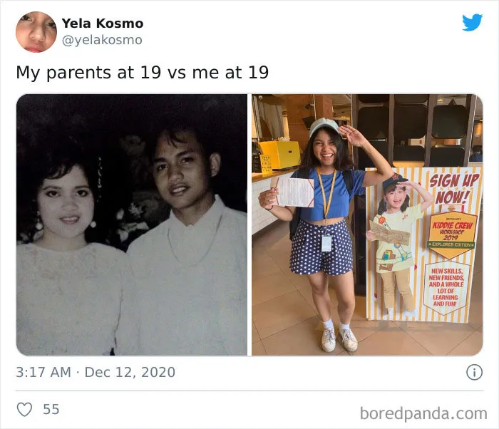 Mis padres a los 19 VS Yo a los 19