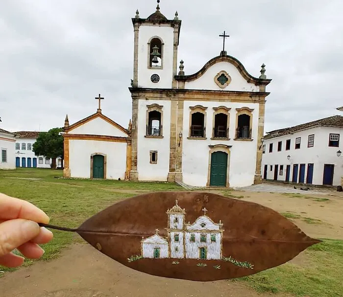 This Brazilian Artist Creates Unique Designs Of Embroidery On Fallen Leaves (109 Pics)