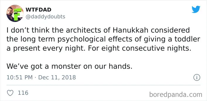 30 Funny Hanukkah Tweets From Exhausted Parents