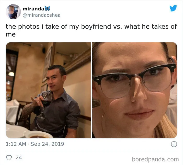 30 Girls Share “Pics I Take Of My Boyfriend Vs. Pics He Takes Of Me” Comparisons (New Pics)