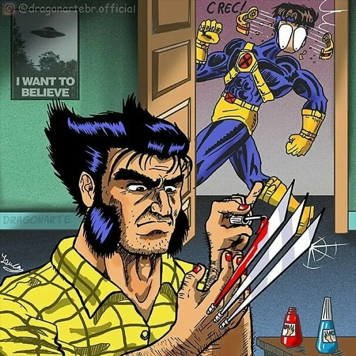 Artist Shows What Superheroes And Other Famous Characters Do When They Are Not Saving The World (30 New Comics)